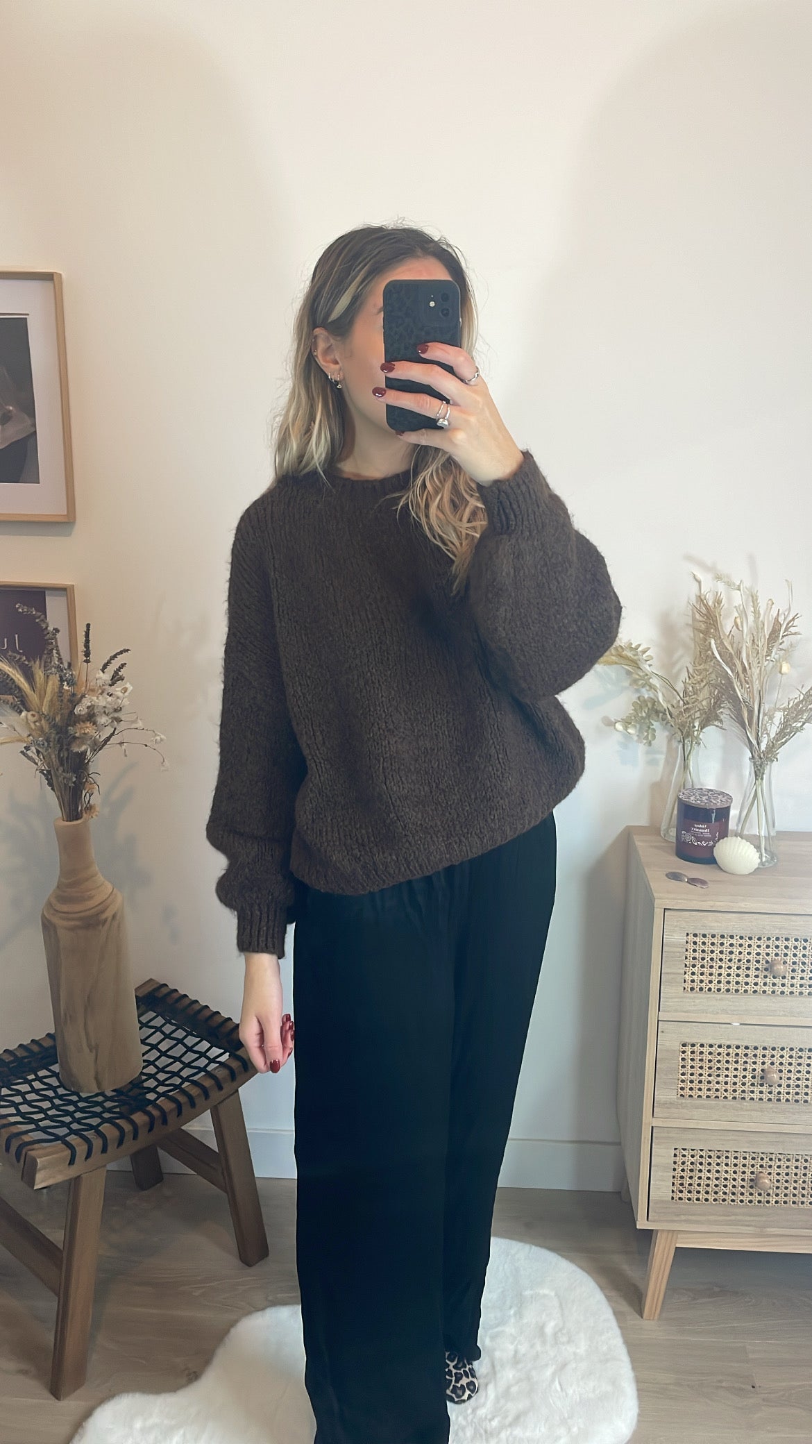 Pull marron JENNY