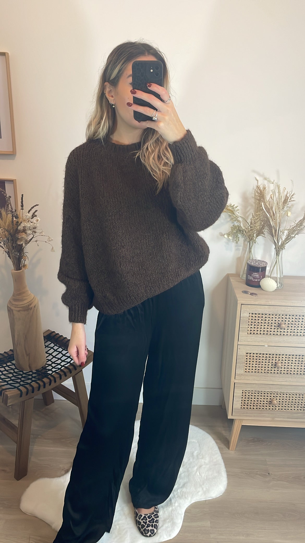 Pull marron JENNY
