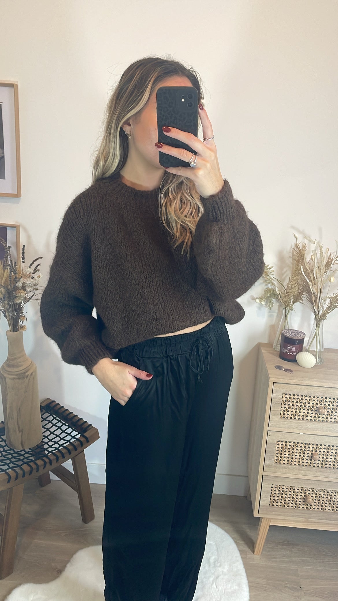 Pull marron JENNY