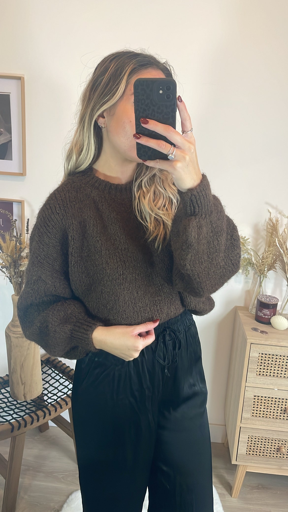Pull marron JENNY