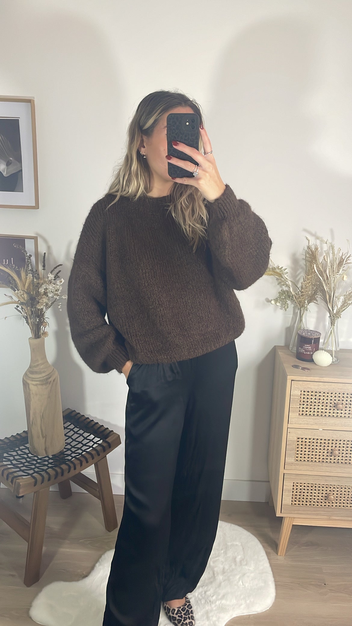 Pull marron JENNY