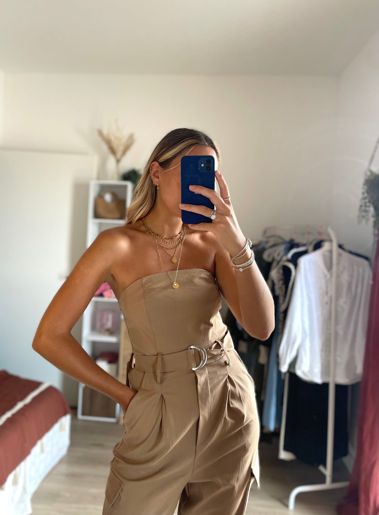 Combinaison beige ANASTASIA