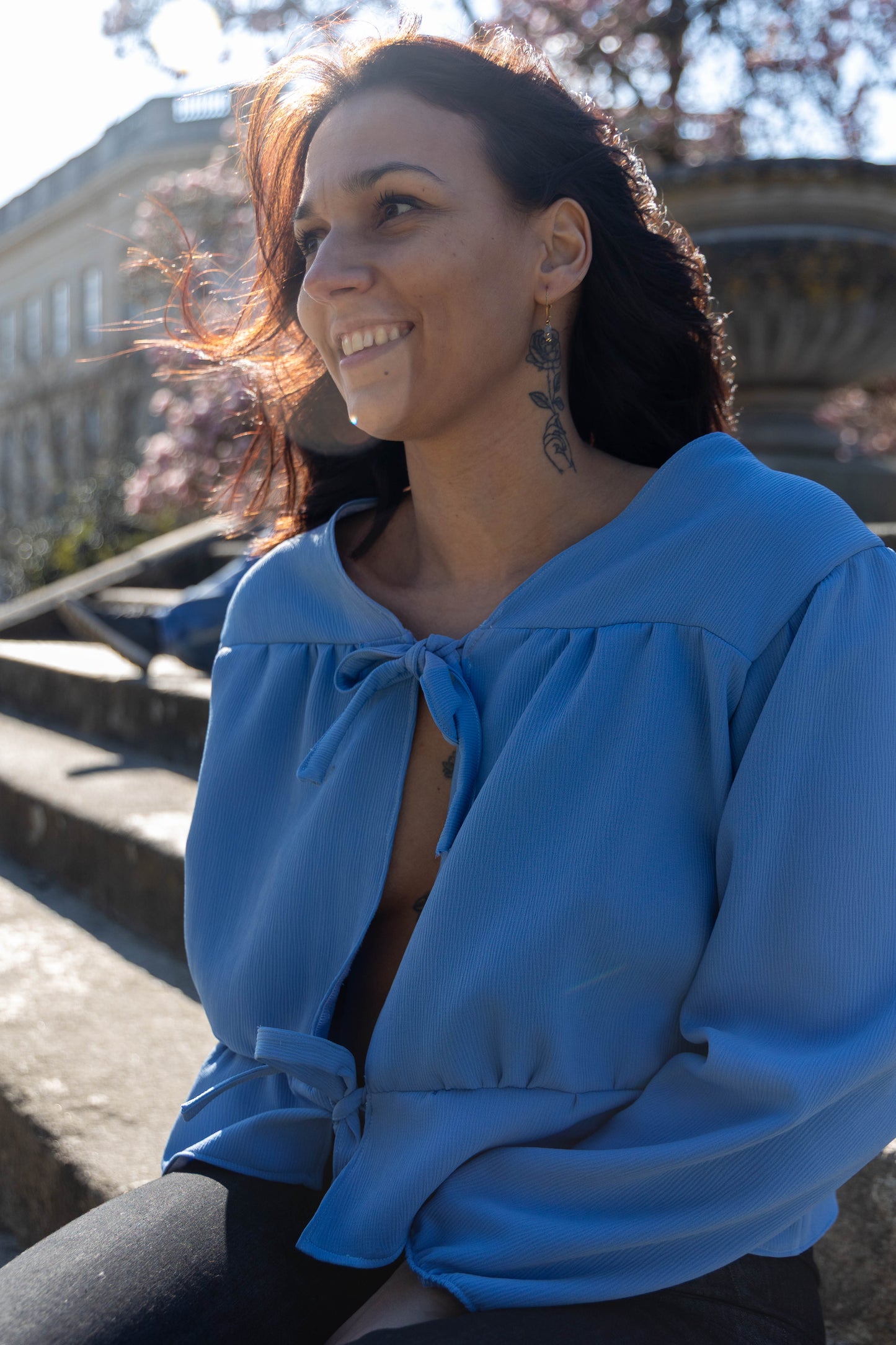 Blouse bleu Solstice