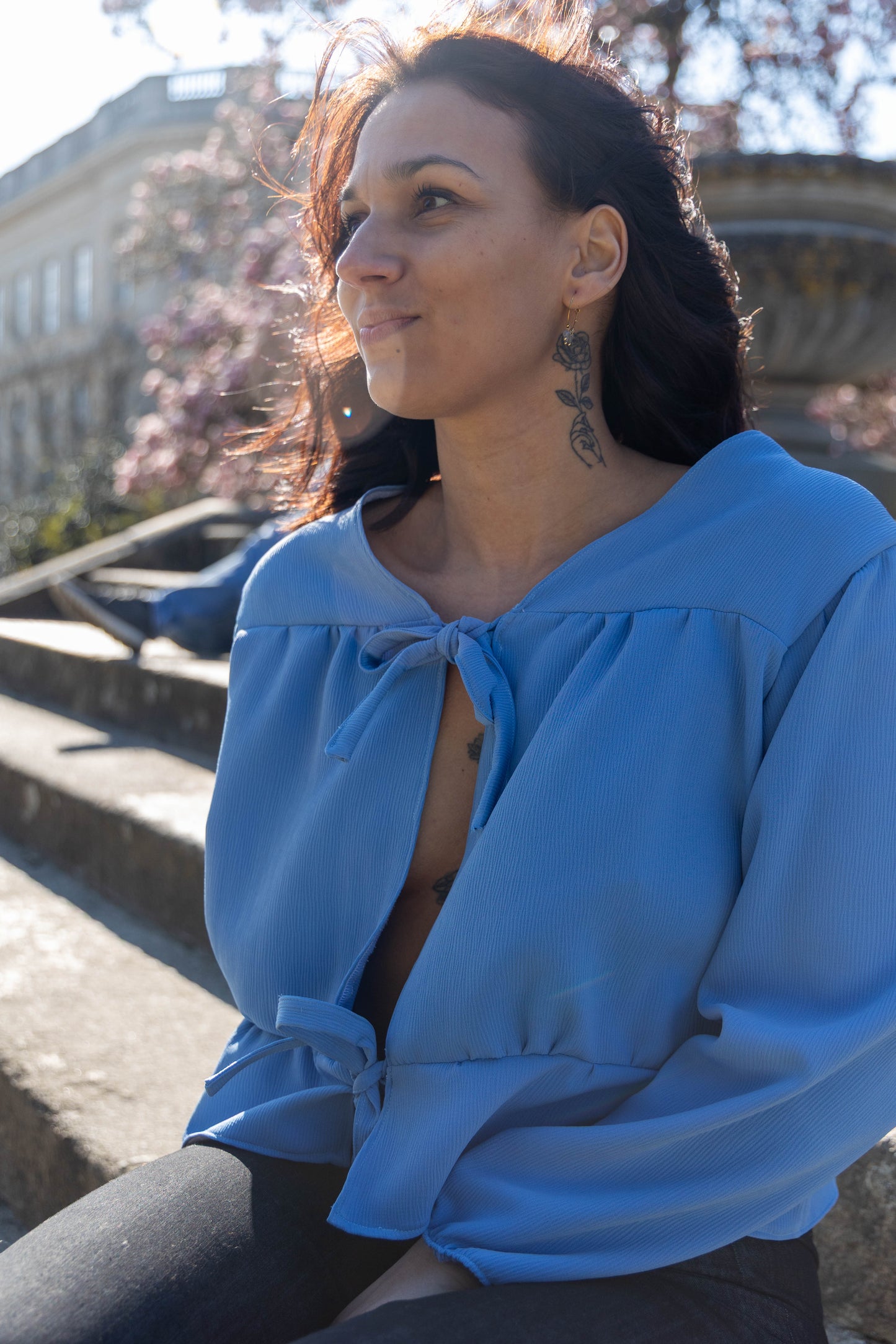Blouse bleu Solstice