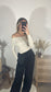 Haut col bardot beige AURELIA
