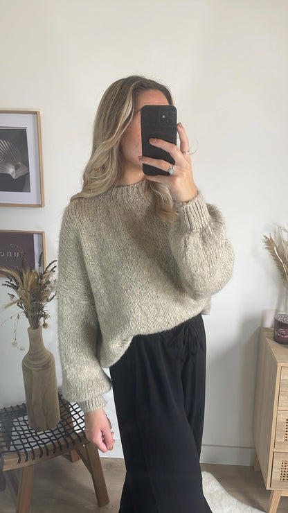 Pull taupe JENNY