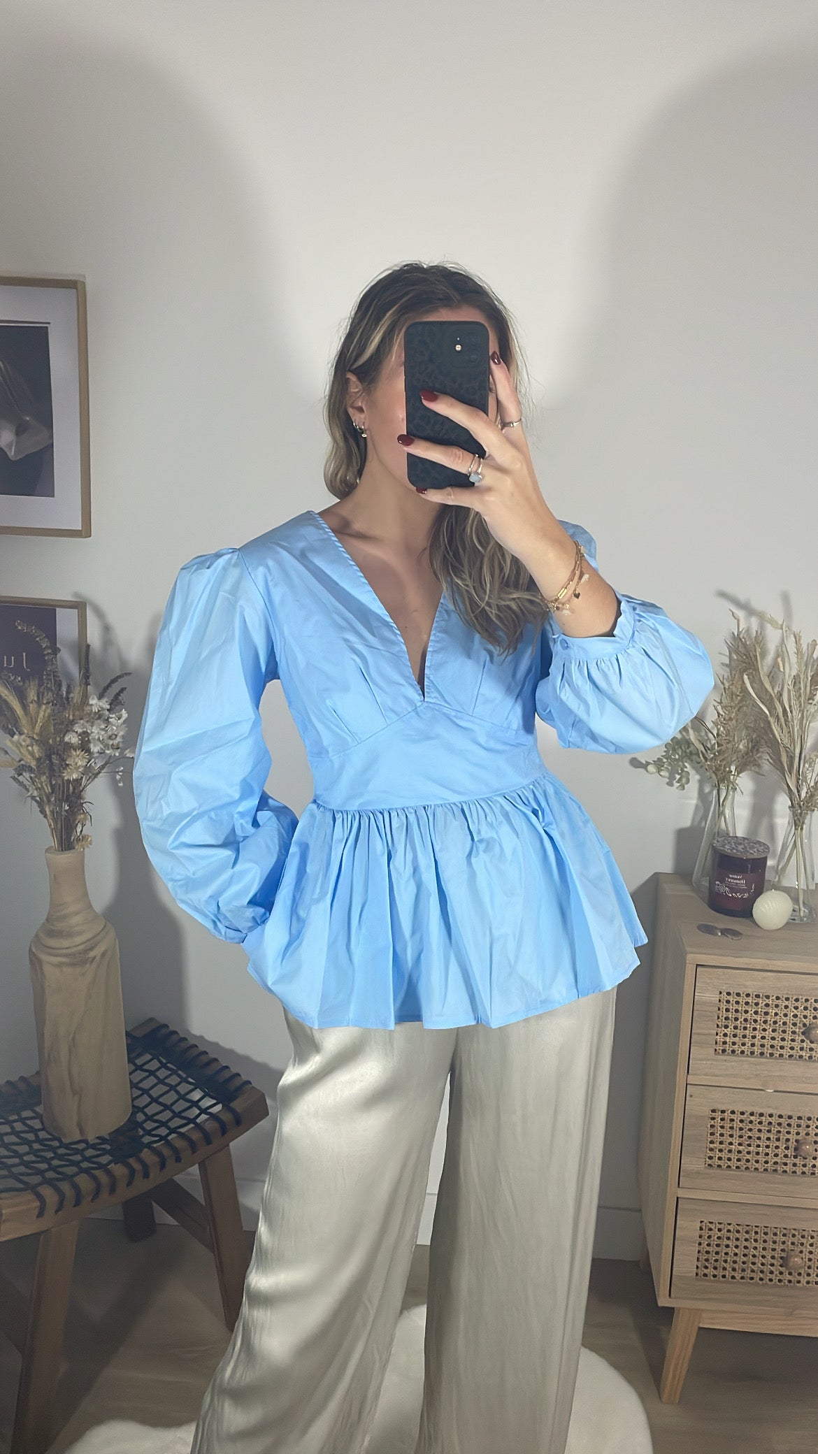 Blouse bleu JASMINE