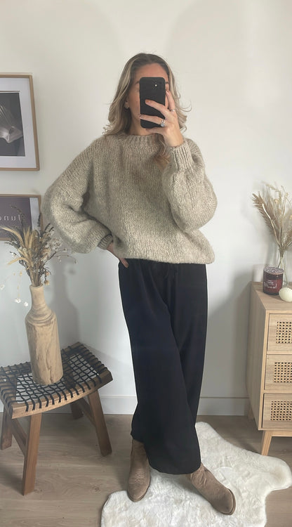 Pull taupe JENNY