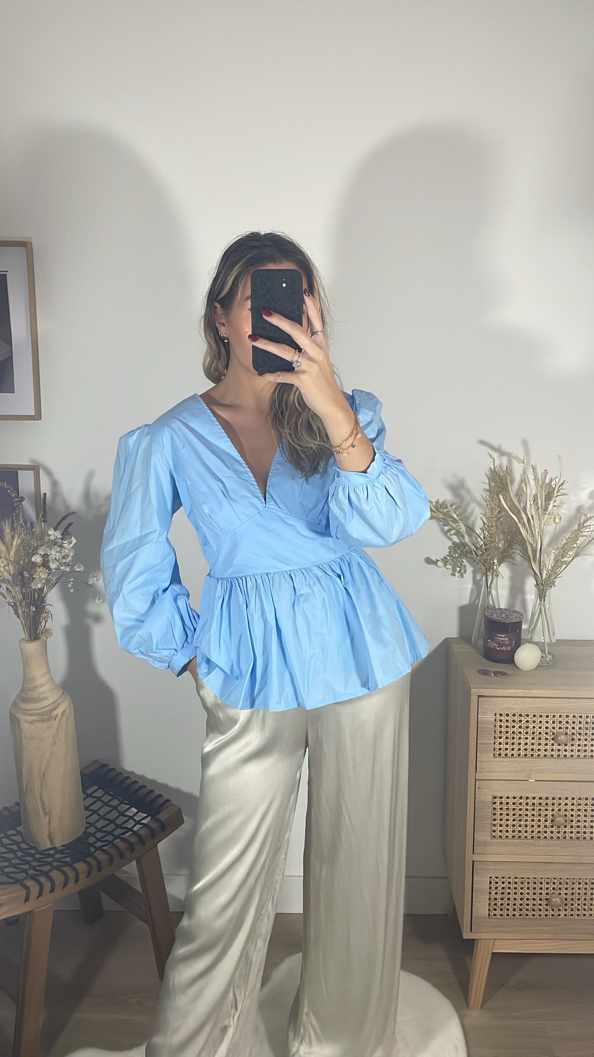 Blouse bleu JASMINE