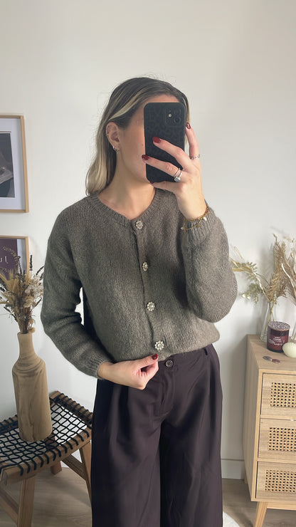 Gilet Taupe JANELLE