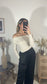 Haut col bardot beige AURELIA