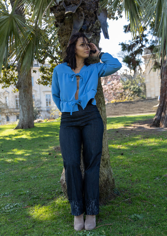 Blouse bleu Solstice