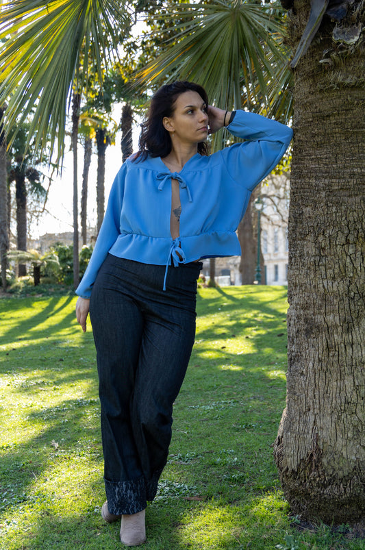 Blouse bleu Solstice
