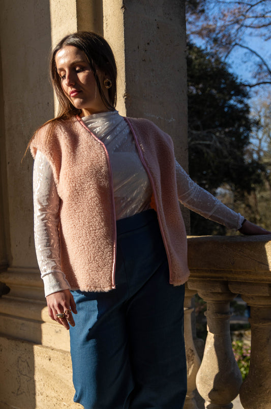 Gilet rose Liora